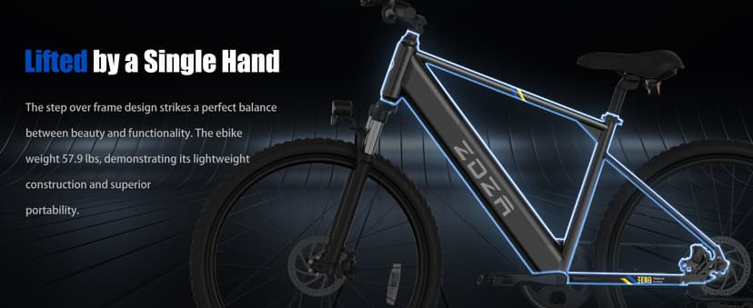 Electric Bike for Adults, 1000W Peak Motor, 60 Miles 22Mph Electric Bike, 26" Commuter E Bikes with 48V Built-in Removable Battery, Step-Thru Ebike, Adjustable Stem, 7-Speed & Front Suspension