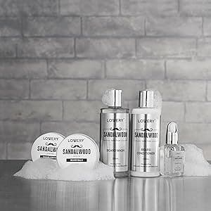 Mens Gifts, Sandalwood Beard Grooming Kit, Mens Grooming Kit for Boyfriend Dad, Him, 11pc Beard Straightener for Men Beard Care, Beard Growth and Trimming Gift, Beard Wash Growth Oil & More