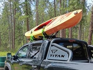 Folding Kayak roof Rack Adjustable for Kayak/Canoe/SUP,J-Bar Rack on Roof Mounting On SUV, Car and Truck Crossbars. (23-krf-1)