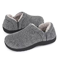 LongBay Men's Memory Foam Diabetic Slippers Comfy Warm Plush Fleece Arthritis Edema Swollen House Shoes