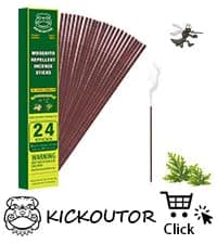 KICKOUTOR Mosquito Repellent Incense Coils with Natural Citronella Oil, 20 Coils & 4 Stands, DEET-Free Outdoor Protection for Patio, Backyard & Camping, Burns 5-7 Hours Against Gnats & No-See-Ums