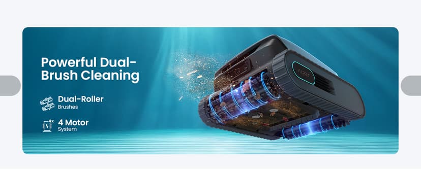 AIPER Scuba V3 AI Vision Cordless Robotic Pool Cleaner, Include Wireless Charging Dock, Smart Waterline Parking & Featherlight Design, Micromesh Multi-Layer Filtration, Grey