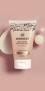 The Honest Company New Mama Care Essentials Gift Set | Hospital Bag Must Haves | Travel Size Nip Balm (0.5 oz), Glow On Body Cream (1 oz), Gotta Glow Face Wash (1.75 fl oz), Reusable Pouch