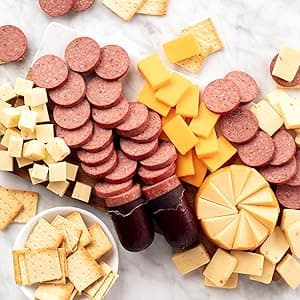 Hickory Farms Signature Beef Meat and Cheese Gift Basket (Large) - Box Set | Charcuterie Board Food | Summer Sausage | Father's Day | Mother's Day | Easter | Christmas | Holiday | Housewarming | Gourmet | Sympathy | Care Package