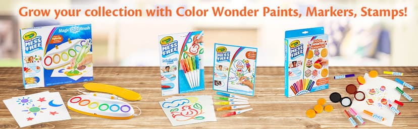 Crayola Color Wonder Magic Light Brush, Mess Free Painting Station for Kids, Gift for Kids, Toddler Toys & Activities, Ages 3, 4, 5