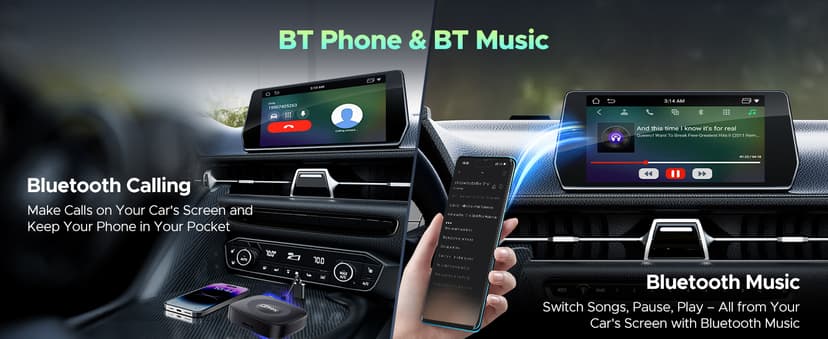 Ai Magic Box for Streaming Netflix/YouTube/TikTok, Wireless CarPlay Adapter Dongle with USB Drive for OEM Wired Car Play & Android Auto Cars GPS Navigation Chartplotter