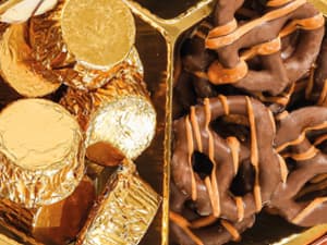 Holiday Chocolate Gift Basket- Thanksgiving and Christmas Nut and Candy Gift Box for Men, Women, Families, Corporate- Bonnie and Pop