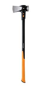 Fiskars X7 Small 14" Hatchet Axe with Sheath for Chopping Wood Kindling for Campfires, Outdoors & Camping, Insert-Molded Forged Steel Head, Low-Friction Blade, Shock Absorbing Handle & Non-Slip Grip
