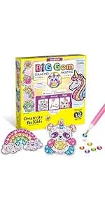 Creativity for Kids Halloween Big Gem Diamond Painting Kit | Create 13 Spooky Stickers & 2 Suncatchers with 1000+ Colorful Gems | Fun for Parties, Gifts & Seasonal Décor (Ages 6+)