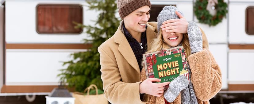 Movie Night Gift Baskets Popcorn Gifts for Christmas Holiday Gift Christmas Gift Sets, 5 Gourmet Popcorn Kernels and 5 Popcorn Flavoring, Non-GMO Popcorn Gifts - 10 Pack