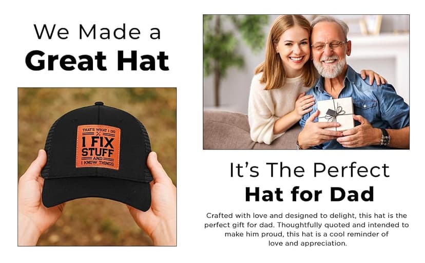 Birthday Gifts for Men Unique - Dad Birthday Gift, Gifts for Dad for Birthday, Fathers Day, Christmas - Cool Mens Gifts Ideas, Mens Birthday Gift Ideas - for Him, Grandpa, Handyman, Men, Dad Hat
