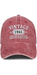 Happy 60th Birthday Gifts for Women Man Vintage 1965 Baseball Cap Funny Gifts Ideas
