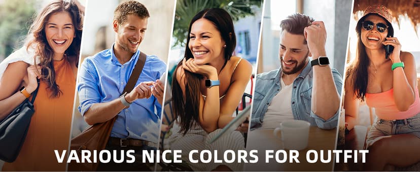 Maledan 6 Pack Bands Compatible for Apple Watch Band 38mm 40mm 41mm 42mm 44mm 45mm 46mm 49mm Women Men, Soft Silicone Sport Band Strap for iWatch Apple Watch Series 11 10 9 8 7 6 5 4 3 2 1 SE Ultra