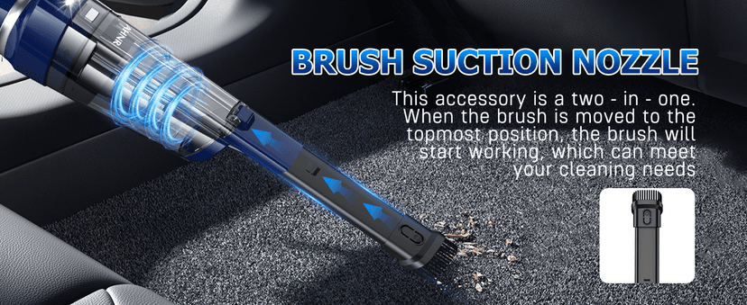 AHNR Handheld Vacuum Cordless, 16000PA Powerful Suction Hand Held Vacuum Dust Busters Cordless Rechargeable with LED Light & 2 HEPA Filters, Portable Car Vacuum Cleaner High Power for Car Home Office