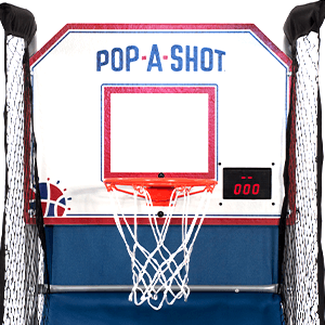 Pop-A-Shot Home Single Shot | Arcade Basketball Fun at Home | Infrared Sensor Scoring | 6 Game Modes | 4 Balls | Foldable Storage | for All Players