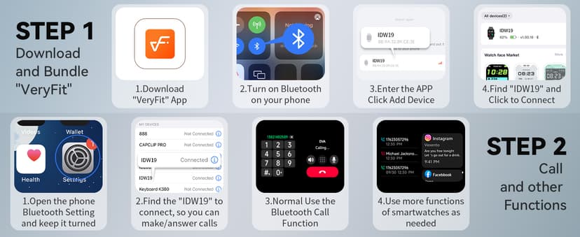 Smart Watches for Women/Men, Smart Watch for Android Phones and iPhone Compatible, Alexa Built-in, 1.8" Fitness Watches for Women, IP68 Waterproof /Bluetooth Call, Heart Rate/Sleep Monitor, Black