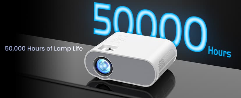 Projector, Native 1080P Full HD Bluetooth Projector with Speaker, Outdoor Portable Movie Mini Projector Compatible with Laptop, Smartphone, TV Stick, Xbox, PS5