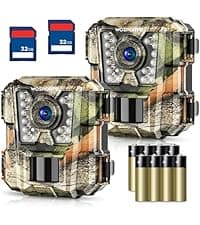 WOSPORTS Mini Trail Camera 24MP 1080P HD Game Camera with Night Vision Motion Activated Waterproof,Trail Cam with Fast Trigger Time for Outdoor Wildlife Monitoring