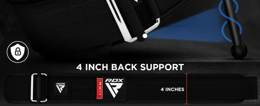 RDX Weight Lifting Belt - AUTO LOCK 4” Premium Adjustable Gym Belt for Olympic Cross Training - Support for Men Women Functional Fitness Workout - WOD Powerlifting Bodybuilding Weightlifting Deadlift