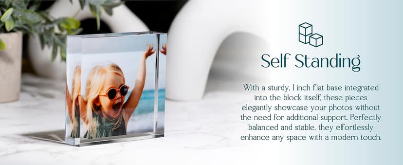 Acrylic Photo Block, Custom Photo Gifts, 3.5x3.5" | 0.6" Thick | Personalized Acrylic Print B0DBQVK5H1