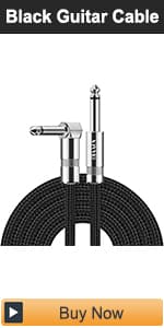 Sovvid 10FT Instrument Cable - Electric Guitar & Bass Cable with Right Angle 1/4 Inch Connector - Black & Bluetest