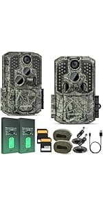 WOSPORTS Trail Camera,56MP 4K 0.2S Trigger Motion Activated,Game Camera with Night Vision IP66 Waterproof 2.0''LCD 120°Wide Trail Cam Lens for Outdoor Scouting Wildlife Monitoring Home Security