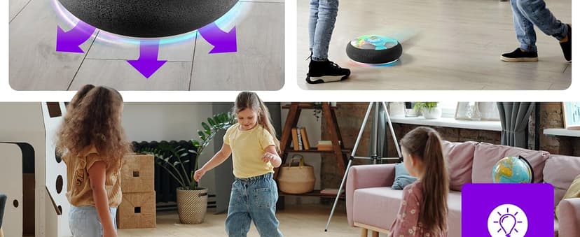 Hover Soccer Ball for Kids - Boy Birthday Gifts - Indoor Toy Games Gift for Boys Age 6, 7, 8, 9, 10, 11, 12 Year Old - Light-Up Toys Game for Kid - 6-8, 8-12 - Gift for 8 Year Olds (Single)