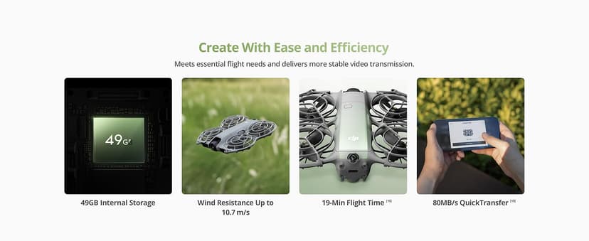 DJI Neo 2 (Drone Only), Lightweight & Foldable 4K Drone With Camera, Palm Takeoff & Landing, Gesture Control, ActiveTrack, Omnidirectional Obstacle Sensing