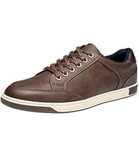 Jousen Men's Shoes Leather Casual Shoes for Men Fashion Sneakers Business Casual Dress Shoes