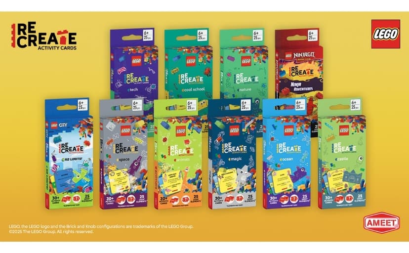 LEGO Recreate Activity Cards – Tech | Build & Play Game with 30+ Activity Cards & 25 LEGO Elements | Ages 6+