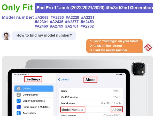Fintie Rotating Case for iPad Pro 11-inch (4th / 3rd Generation) 2022/2021-360 Degree Swiveling Stand Cover w/Pencil Holder, Auto Sleep/Wake, Also Fit iPad Pro 11" 2nd/1st Gen, Vintage Brown