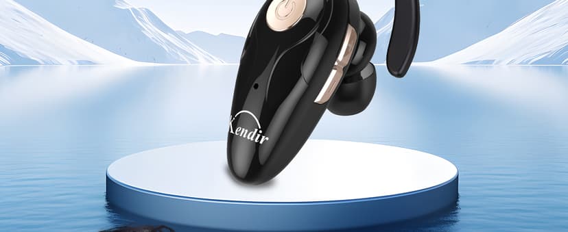 Kendir Bluetooth Headset, V5.0 Ultralight Wireless Headphone Cell Phone Earpiece with Mic Headsetcase,Volume Control, Handsfree Earbud,Compatible with Android/iPhone/Smartphones/Laptop