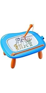 Kikapabi Toddler Magnetic Drawing Board - 1st Birthday Gifts for 1 2 3 Year Old Girls & Boys, Learning Doodle Board, Educational Toys for Baby (Pink)