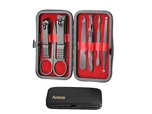 Manicure set Men Personal Care Tools Accessories Finger and Toe Nail Clippers Kit Professional Manicure Pedicure Kit With Travel Case Nail Grooming Kit Present for Men Husband Boyfriend Parent