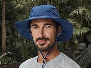 Home Prefer UPF 50+ Men's Sun Hat Wide Brim Bucket Hat UV Protection Hat for Mens Womens Beach Safari Gardening Golf Fishing