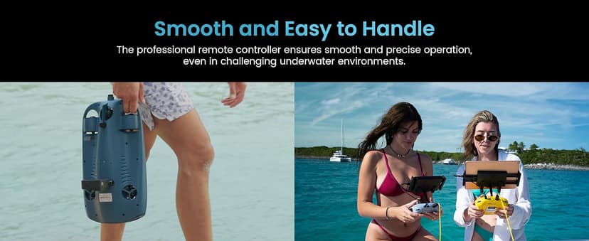 Underwater Drone, Mini S submarine drone with 4K+EIS Image Stabilization Camera for Real-Time Viewing Depth & Temperature Data, Direct-Connect Remote Controller, Dive to 330ft Underwater, Portable ROV