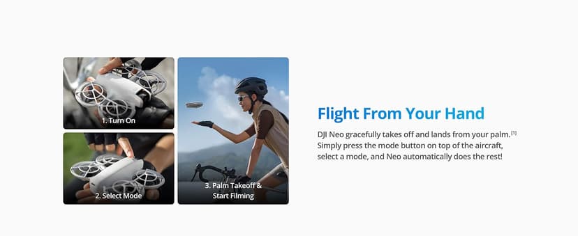 DJI Neo Three-Battery Combo, Mini Drone 4K UHD Camera for Adults, 135g Self Flying Drone That Follows You, Palm Takeoff, Subject Tracking, QuickShots, Stabilized Video (Controller-Free)