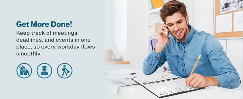 Dunwell 2026 Planner Book 8.5x11, Weekly Monthly Calendar, Jan to Dec, Large Daily Organizer with Laminated Tabs, Bookmark, Notes Section & Stickers