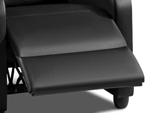 Homall Recliner Chair, Recliner Sofa PU Leather for Adults, Recliners Home Theater Seating with Lumbar Support, Reclining Sofa Chair for Living Room (Black, Leather)