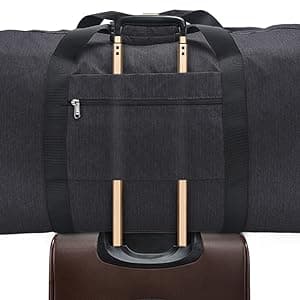 Urtala 80L EXTRA LARGE Duffle Bag for Travel, 26" Foldable Travel Duffel Bag with Shoe Compartment for Men Women, Waterproof & Tear Resistant (Black, EXTRA LARGE, 80L)