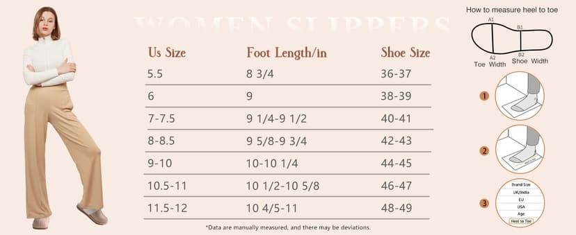 Litfun Women's Fuzzy Memory Foam Slippers Fluffy Winter House Shoes Indoor and Outdoor