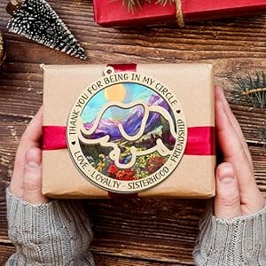 GEEMBI Elephant Gifts for Women - Suncatcher Christmas Ornaments 2025 for Tree Decorations - Elephant Ornament for Christmas Decorations, Sister Gifts for Friends, Friend Gift for Sister