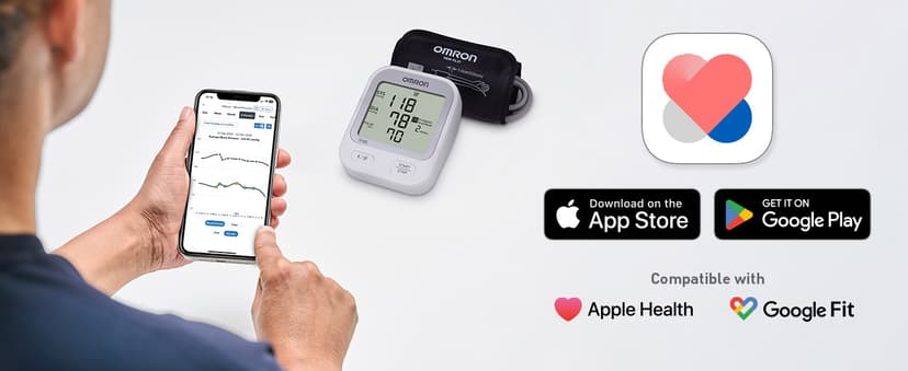 OMRON Silver Blood Pressure Monitor for Home Use & Upper Arm Blood Pressure Cuff - #1 Doctor & Pharmacist Recommended Brand - Clinically Validated - Connect App