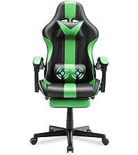 Ferghana Gaming Chairs with Footrest,Computer Game Chair,Massage Gaming Chairs,Christmas,Xmas Gift,PC Gaming Chairs for Adults Teens for Gaming Live Streaming Room(Pink,Racing Version)