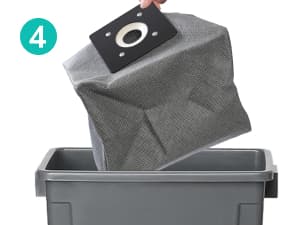 Canister Vacuum,1700W/45KPA Bagged Vacuum Cleaner,5L Large Capacity,Auto Cord Rewind,HEPA Filter,Low Noise,7.5M Cleaning Radius,Variable Power Control,Easy to Push,Hard Floor,Pet,Carpet,Upholstery,Car