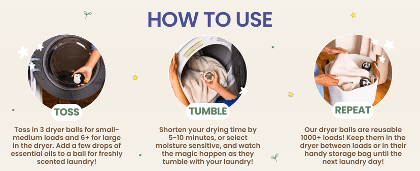 Friendsheep Wool Dryer Balls, Organic Reusable Fabric Softener Alternative for Laundry, Handmade, Fair Trade, Hypoallergenic, Eco-Friendly, Plastic-Free (3 Pack XL – Penguin)