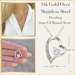 To My Daughter Necklace From Dad With Heartfelt Message, Daughter Birthday Present From Dad, Jewelry Gifts For Graduation for Her From Mom or Daddy, 14K Pendant