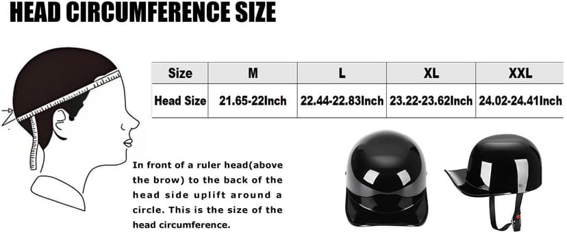 Vintage Open Face Motorcycle Helmet with Goggles, DOT Approved Half Helmet for Men & Women, Retro Jet Scooter Moped Cruiser Chopper Street Bike Helmet
