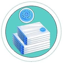 Vacuum Seal Bags for Clothing with Electric Pump, 6 Pack (2 Jumbo 2 Large 2 Medium Vacuum Storage Bags) Space Bags Vaccine Vacuum Sealed Storage Bags for Travel Luggage Blankets Bedding