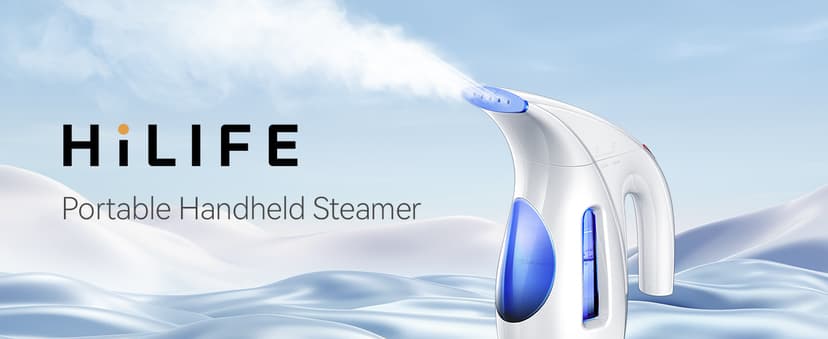 HiLIFE Steamer for Clothes, Portable Handheld Clothing Steamer, 240ml Big Capacity, 700W, Strong Power, Fabric Quick Wrinkle Remover for Home, Office, Travel (ONLY FOR 120V)-Blue